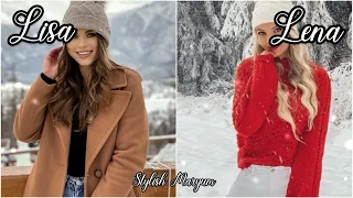 Lisa Or Lena 💝 Winter Outfits Collection ☃️👗 What's your choice 🙂 #lisa #lena #lisaorlena #viral