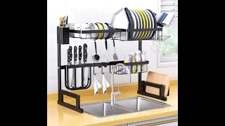 Dish Drying Rack Over Sink, Basstop Length Adjustable