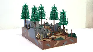 TIMELAPSE: LEGO WW2 Moc - Battle of Hürtgen Forest: November 1944 | German MG-Bunker | Speed Build