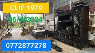 Clip 1979 (26/4/2024) Mai Vàng Miền Tây, Tủ Mái Đình, Sạp Tùng Nai, Bộ Bàn Nu Cẩm Lai, Gốm Tàu Cổ