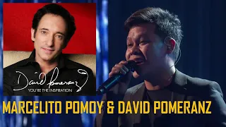 MARCELITO POMOY was surprised when DAVID POMERANZ joins him on stage.