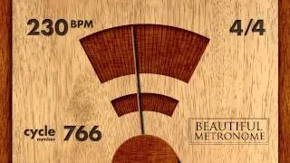 230 BPM 4/4 Wood Metronome HD