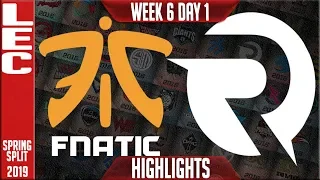 FNC vs OG Highlighhts | LEC Spring 2019 Week 6 Day 1 | Fnatic vs Origin