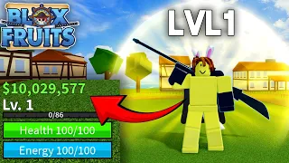 I Made The STRONGEST Level 1 Account In Blox fruits..