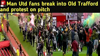 🚨Man Utd fans break into Old Trafford and protest on pitch