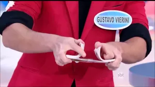 Ilusionista Gustavo Vierini no programa Silvio Santos em 2015