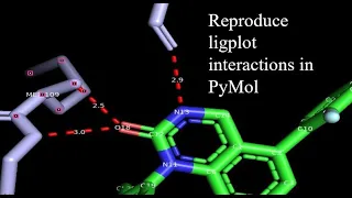 #pymol Reproduce Ligplot interactions in PyMol | Measure the distance between the atoms | Easy steps
