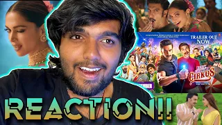 Cirkus Official Trailer | REACTION!! | Ranveer Singh | Rohit Shetty | In Cinemas 23rd Dec