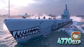 Submarine Gato: Angry opponents and insane 4770 base xp - World of Warships