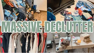 HUGE ROOM CLEAN WITH ME AND DECLUTTER | EXTREME CLEANING MOTIVATION | 2024 CLEAN WITH ME