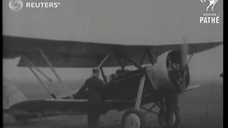 USA / TRANSPORT:  American aviators test new safety devices (1929)
