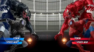 Venom & Black Spider Man VS Red Venom & Red Spider Man - Marvel vs Capcom Infinite