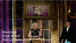 Madonna - Rock & Roll Hall Of Fame Full Segment, 2008.