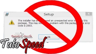 SOLUCION AL ERROR DE INSTALACIÓN 2502 Y 2503 (THE ERROR CODE IS)