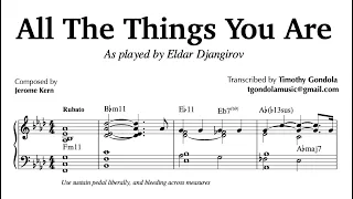 All The Things You Are- Eldar Djangirov| Transcription