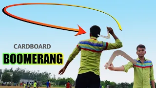 How To Make A BOOMERANG With Cardboard | How To Make V Shaped Returning CARDBOARD BOOMERANG |