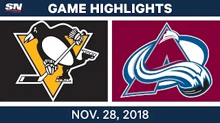 NHL Highlights | Penguins vs. Avalanche - Nov 28, 2018