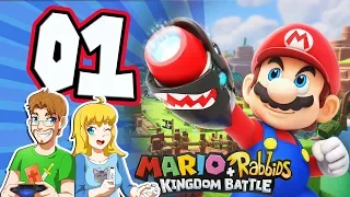 Mario + Rabbids Kingdom Battle - Walkthrough Part 1 Unlikely Heroes World 1-1 (Nintendo Switch)
