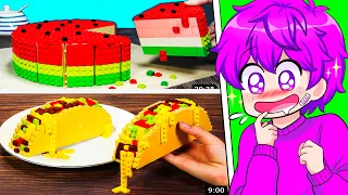 Most SATISFYING Lego Cooking Animations | Squad Boys React