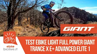 Test ebike light full power Giant Trance X E+giant Advanced Elite 1