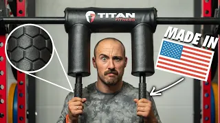 TITAN Series Safety Squat Bar Review - Made in USA Upgrade!