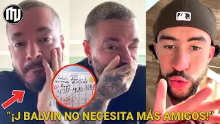 ¡J Balvin CONTESTA TIRAERA a Bad Bunny en “THUNDER Y LIGHTNING” “¡No necesito más amigos!”