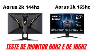 TESTE DE MONITORES  144HZ E 165HZ  ,SERA QUE FAZ DIFERENCA NUM JOGO DE FPS ?????