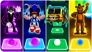 Cartoon Cat VS Sonic EXE VS Bus Eater VS FNAF | Tiles Hop EDM Rush