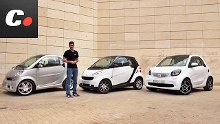 smart fortwo: Tres generaciones | Prueba / Test / Review en español | coches.net