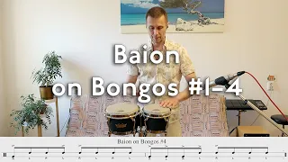 Baion (Baiao) rhythm on Bongos #1–4