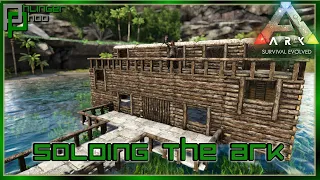 JOURNEY TO THE HIDDEN VALLEY! FLOATING SHACK BUILD! Soloing the Ark S6E6