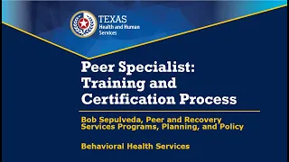 RSS ECHO | January 26 2022 |Peer Specialist: Training and Certification Process