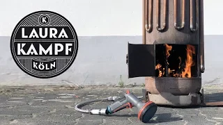 Off Grid Water Heater - Hot Water with DIY Firestove