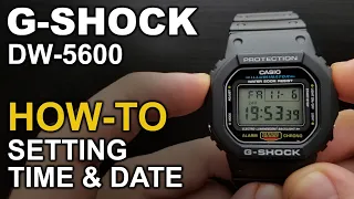 Gshock DW-5600 - Setting time and date tutorial