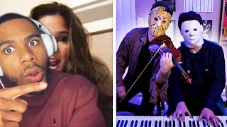 Reaction to ROB LANDES MARCUS VELTRI - HALLOWEEN DUO SURPRISES OMEGLE WITH SONG REQUESTS