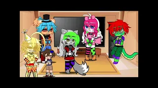 Glamrocks react to every nightmare in a nutshell|fnaf|credit for vid in desc|gacha club|