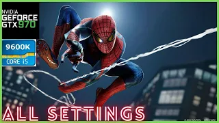 Spider-Man Remastered | GTX 970 | i5 9600k | Performance Test (1080p) (PC) (2022) #SpiderManPC