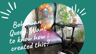 Bohemian Queen - how to paint and decoupage on fabric