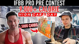 Following A 9,000+ CALORIE IFBB PRO High Carb Refeed Day | Greg Doucette CARB UP + Posing