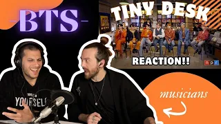 BTS 'Tiny Desk' REACTION - BECOMING FAN?   |  Twin Musicians React