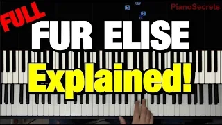 Beethoven - Für Elise - Piano Tutorial (How to Play Lesson) (Complete)