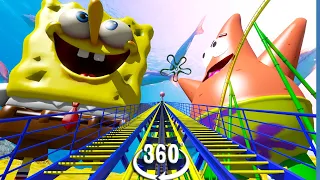 🔴VR 360° SpongeBob Square Pants Roller Coaster Video