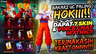 BAKAR2 UC PALING HOKI!! DAPAT 7 SKIN MYTHIC & VOICE CHAT SEKALIGUSS!! | PUBG MOBILE