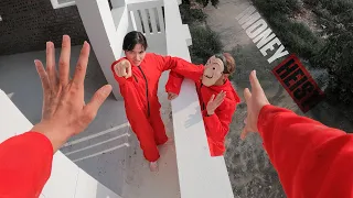 MONEY HEIST ESCAPING ANGRY GIRLFRIEND (Epic Parkour Chase)