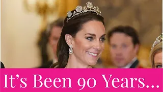 Kate Middleton Debuts the HISTORIC Strathmore Rose Tiara After 90 Years in the Royal Vaults