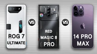 ROG Phone 7 Ultimate Vs Red Magic 8 Pro Vs iPhone 14 Pro Max