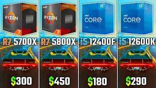 RYZEN 5700X vs RYZEN 5800X vs i5-12400F vs i5-12600K | Test in 6 Games