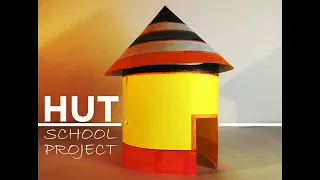 How to make HUT using Cardpaper || School Project || Very easy way ||