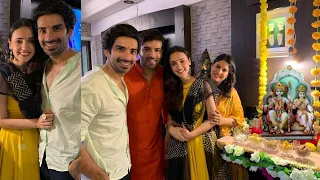 Sanaya Irani Mohit sehgal Ram Navami celebrate and barun sobti kinsukh mahajan akshay came |