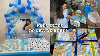 ABRINDO PRESENTES DO CHÁ DE BEBÊ | mãe aos 20 💙✨